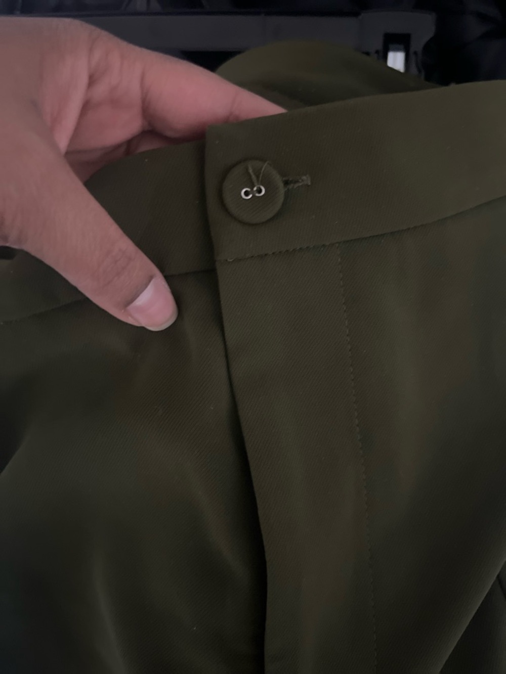 Lulu's Olive Green High-Waist Wide-Leg Pants - Picture 4 of 7